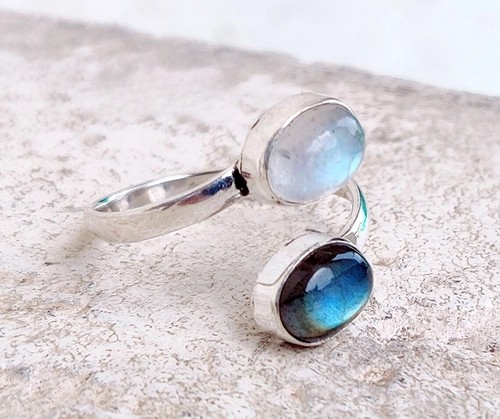 Ring labradorite moonstone - ring,