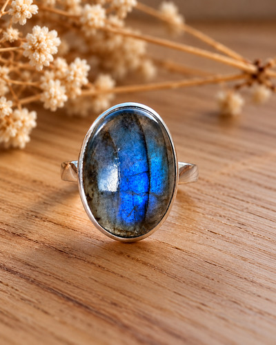Labradorite ring sterling - labradorite,