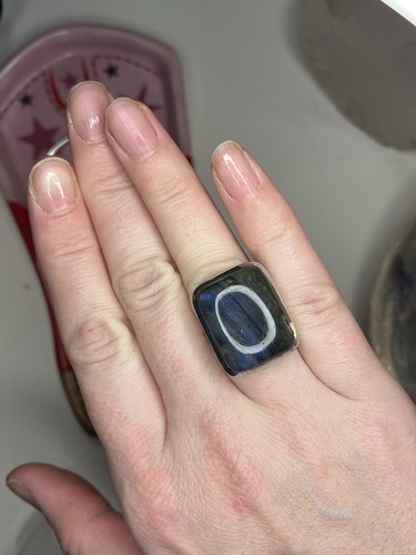 Labradorite ring size 925 - labradorite,