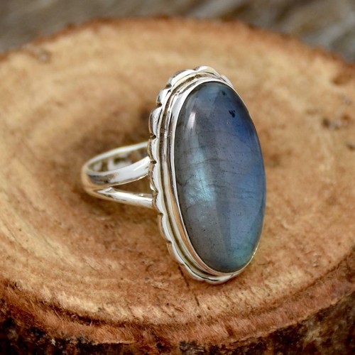 Ring labradorite gemstone - ring,