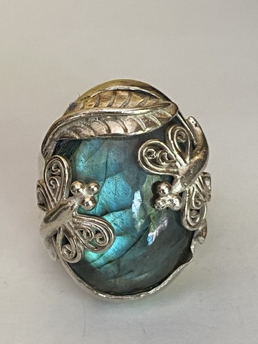 Sterling silver labradorite - silver,