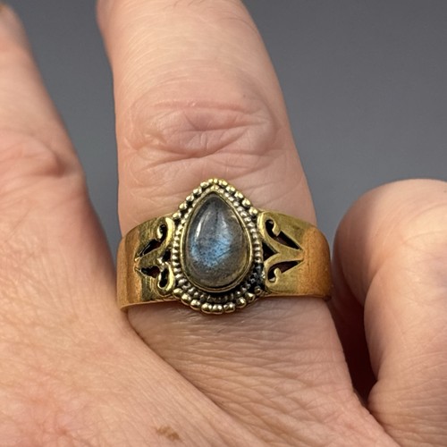 Genuine labradorite teardrop - genuine,