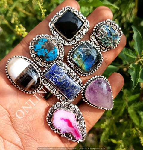 Labradorite mix gemstone 925 - labradorite, &