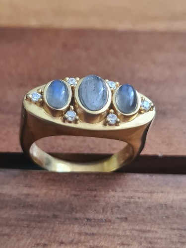 Labradorite ring - labradorite,