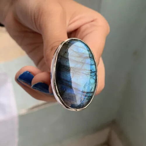 Large labradorite gemstone - labradorite,