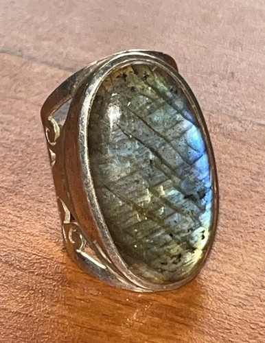 Vintage silver labradorite - vintage,