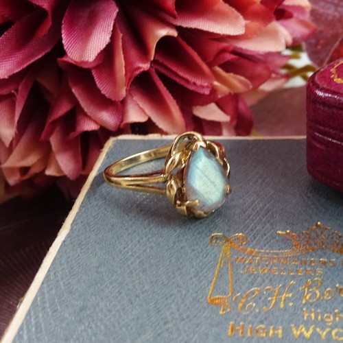 Vintage 9ct gold - , labradorite