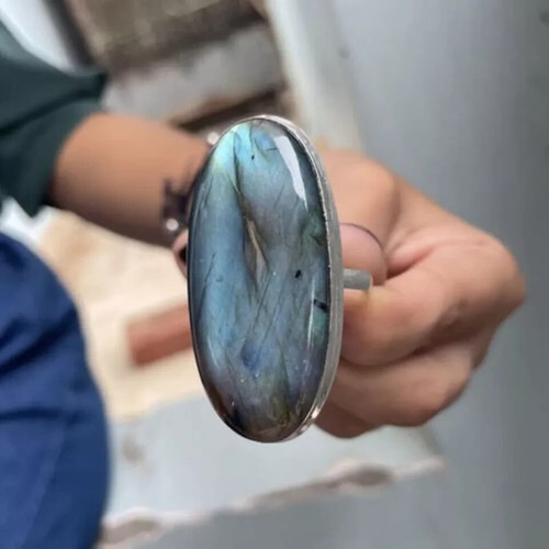 Labradorite ring gemstone - labradorite,